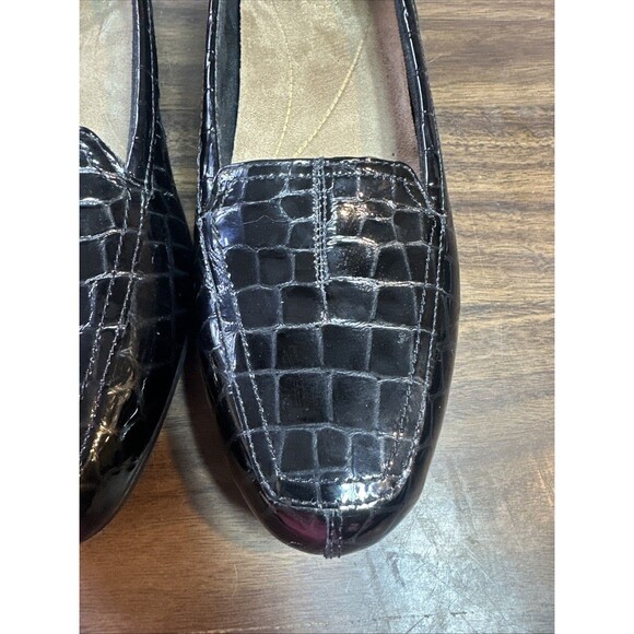 Clarks Artisan Shoes Pumps Heels Women Size 9.5N Black Patent Slip On - Picture 12 of 16